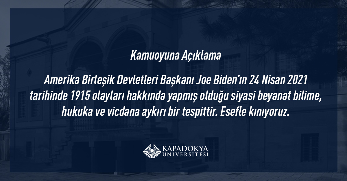 Kamuoyuna Açıklama